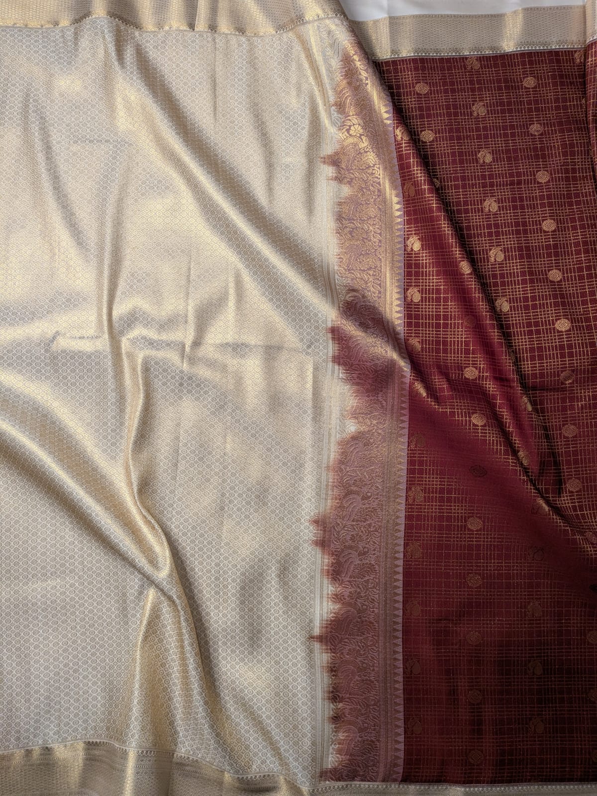 Semi Silk Brocade Bentex Saree