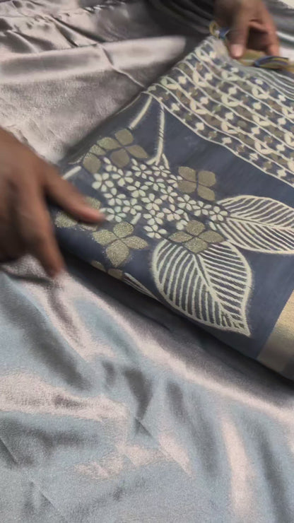 Floral Munga Cotton Saree