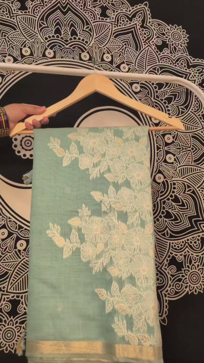 Floral Munga Cotton Saree